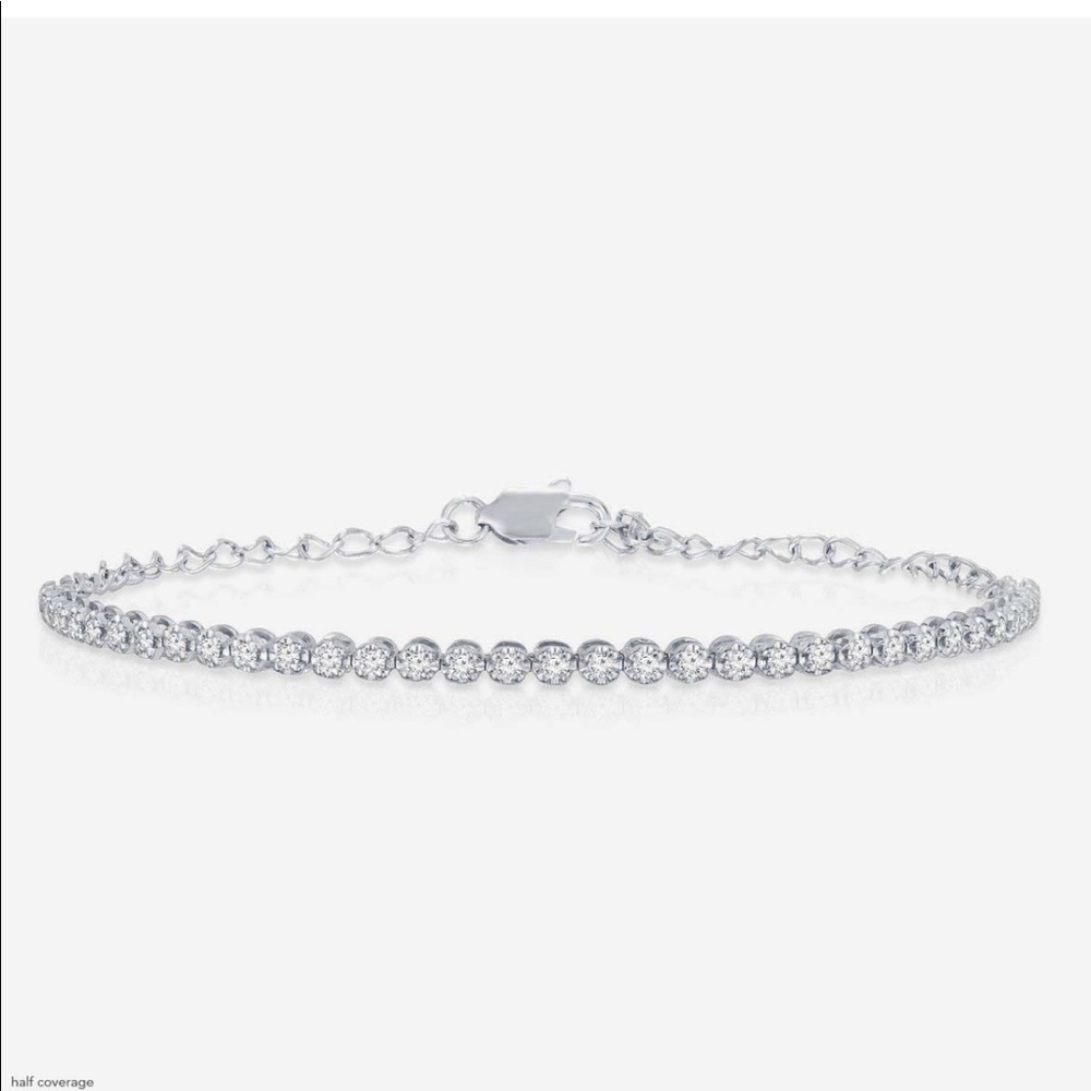 Ring Concierge Mini Diamond Half Tennis Bracelet White Gold
